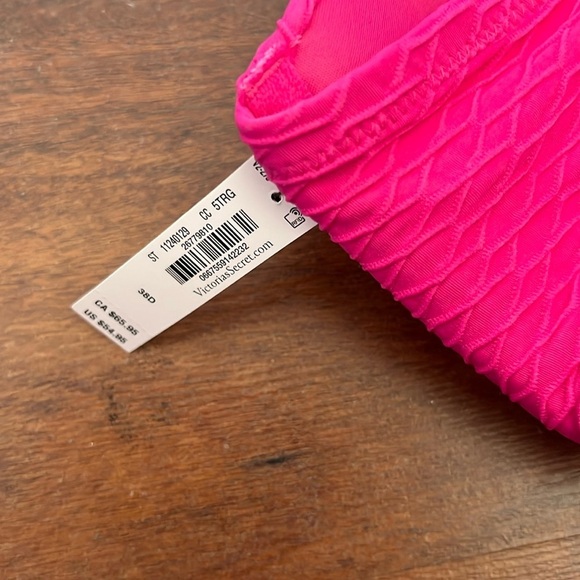 LVS Swim Mix & Match Icon Push-Up Bikini Top Forever hot Pink 38D underwire - Picture 11 of 13